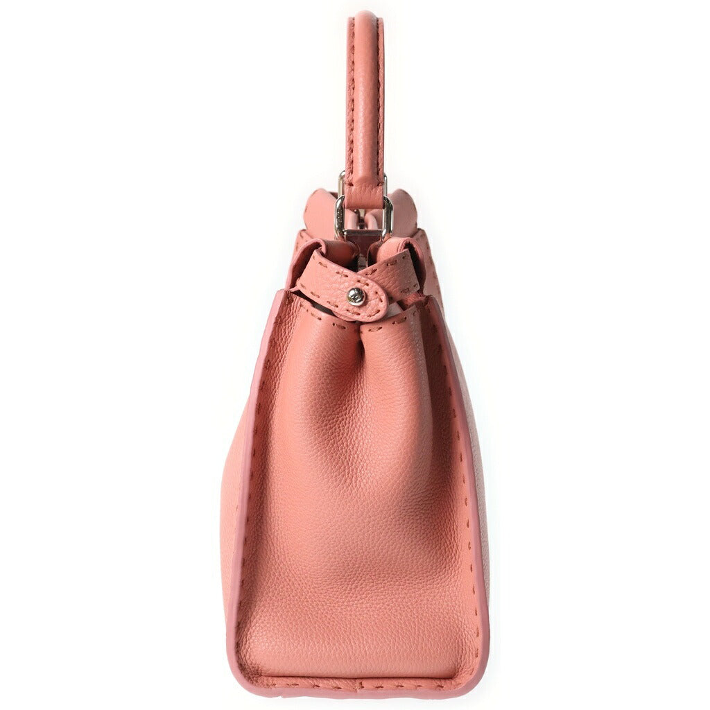 FENDI(フェンディ) ピーカブー セレリア ラージ ハンドバッグ 2wayショルダー オーダー品 レザー ピンク/グレー