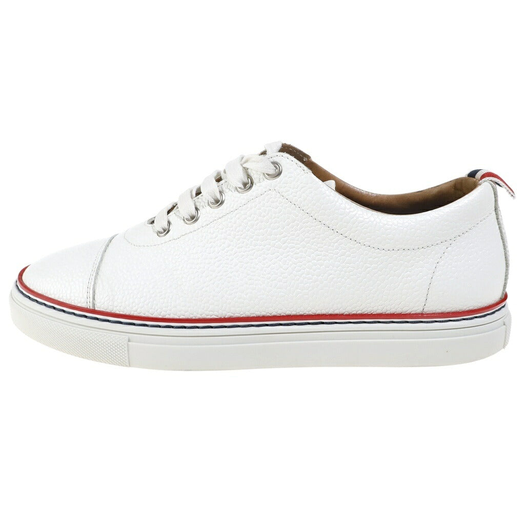THOM BROWNE(トムブラウン) レザーローカットスニーカー ホワイト