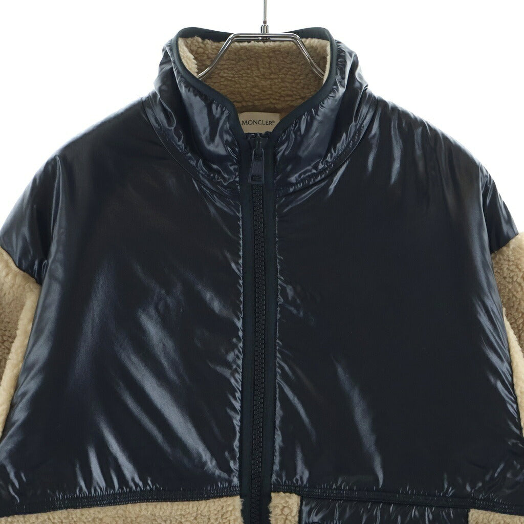 MONCLER(モンクレール) 21AW × FRAGMENT MAGLIA CARDIGAN フラグメント マグリア カーディガン ジップアップ フリースジャケット ベージュ×ブラック G209U8G00001