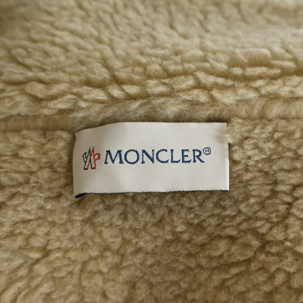 MONCLER(モンクレール) 21AW × FRAGMENT MAGLIA CARDIGAN フラグメント マグリア カーディガン ジップアップ フリースジャケット ベージュ×ブラック G209U8G00001