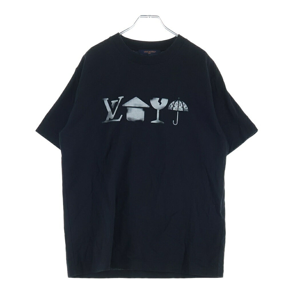 LOUIS VUITTON(ルイヴィトン) 26AW シグネチャー プリントTシャツ クルーネックカットソー ブラック 1AKOS2