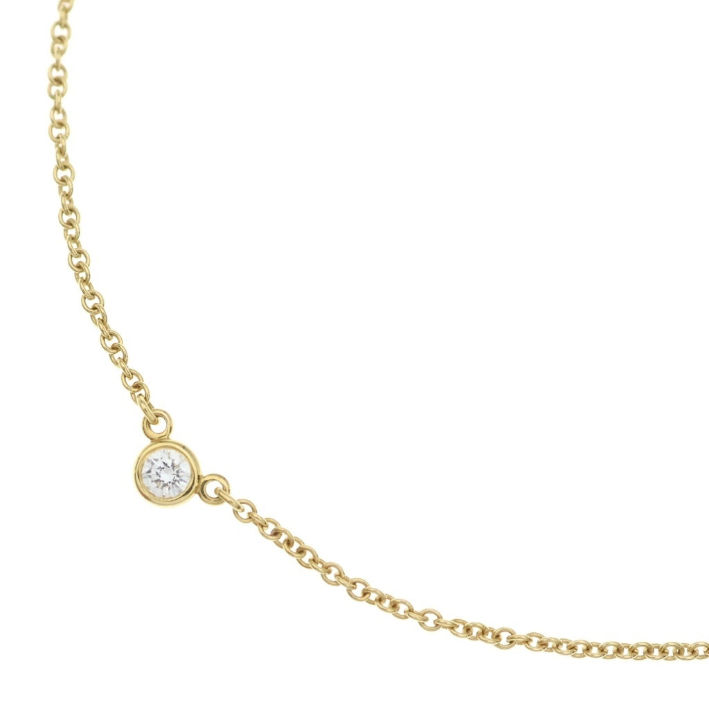 TIFFANY & Co.(ティファニー) バイザヤード ダイヤネックレス ペンダント チェーン イエローゴールド 750YG