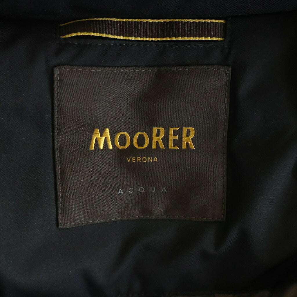 MOORER(ムーレー) BALDO-ADS バルド ファーフーデッド ジップアップ ダウン ロング ジャケット コート ブラック