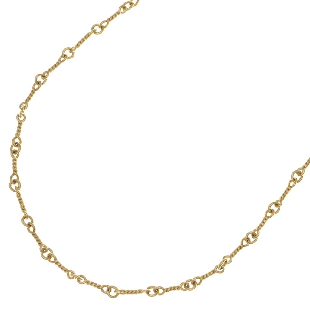 CHROME HEARTS(クロムハーツ) 22K NECKCHAIN T16 ツイストチェーンネックレス 16inch ゴールド BCA013