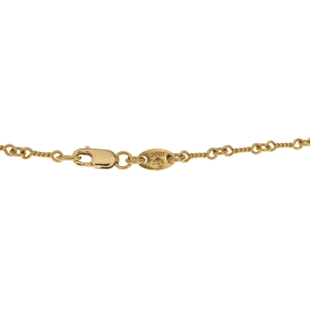 CHROME HEARTS(クロムハーツ) 22K NECKCHAIN T16 ツイストチェーンネックレス 16inch ゴールド BCA013