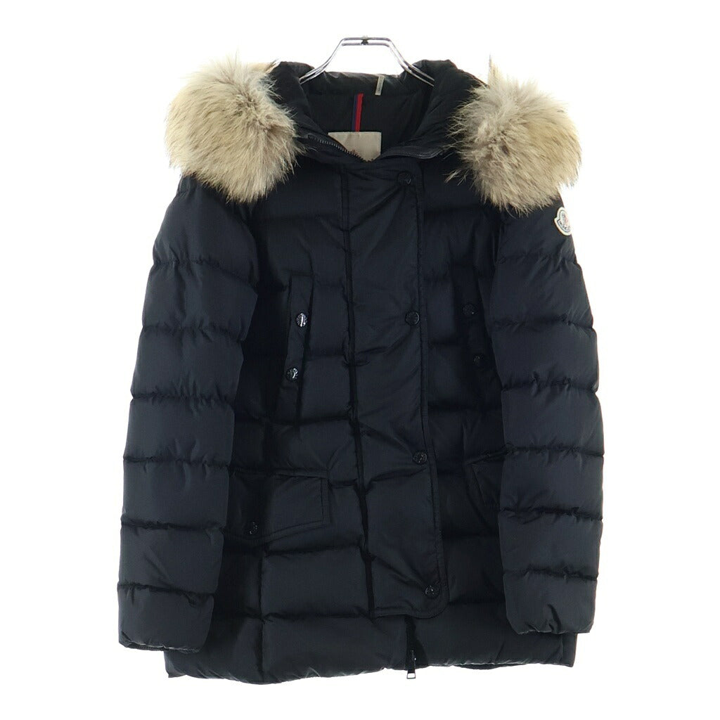 MONCLER(モンクレール) 21AW CLIO ファーフーデッド ジップアップ ダウンジャケット ブラック レディース D20934687725