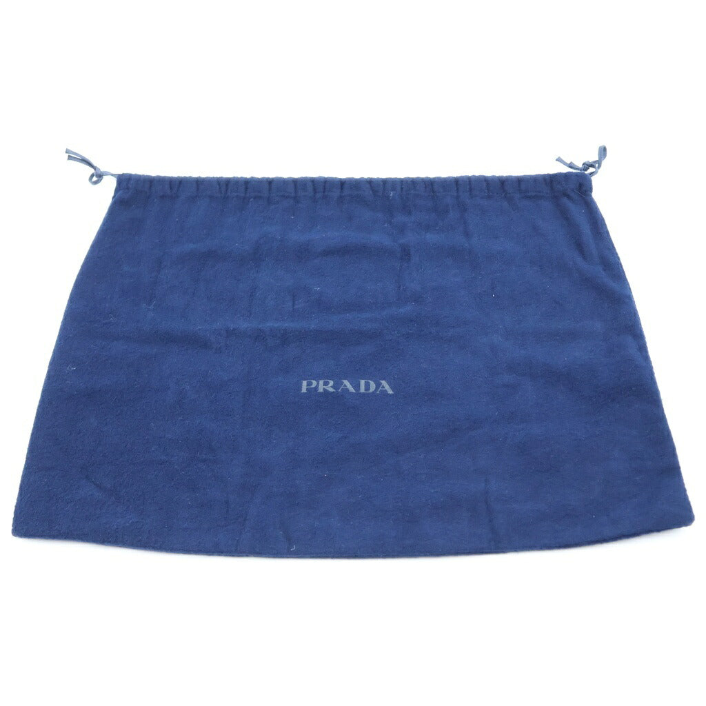 PRADA(プラダ) トライアングルロゴ サフィアーノ ショルダーバッグ ブラック レザー 2VH069 シルバー金具