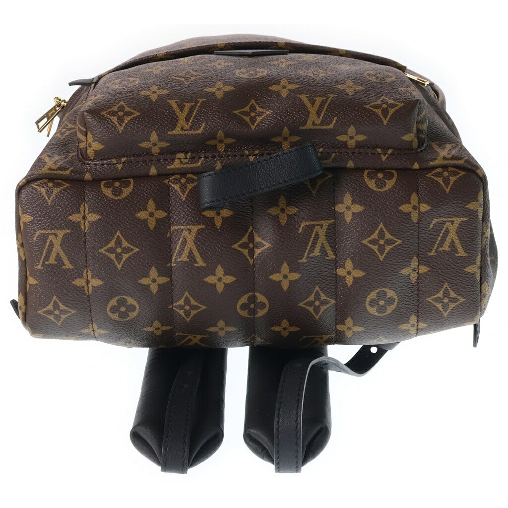 LOUIS VUITTON(ルイヴィトン) モノグラム パームスプリングスMM リュックサック バックパック ブラック×ブラウン レザー×PVC M41561 ゴールド金具