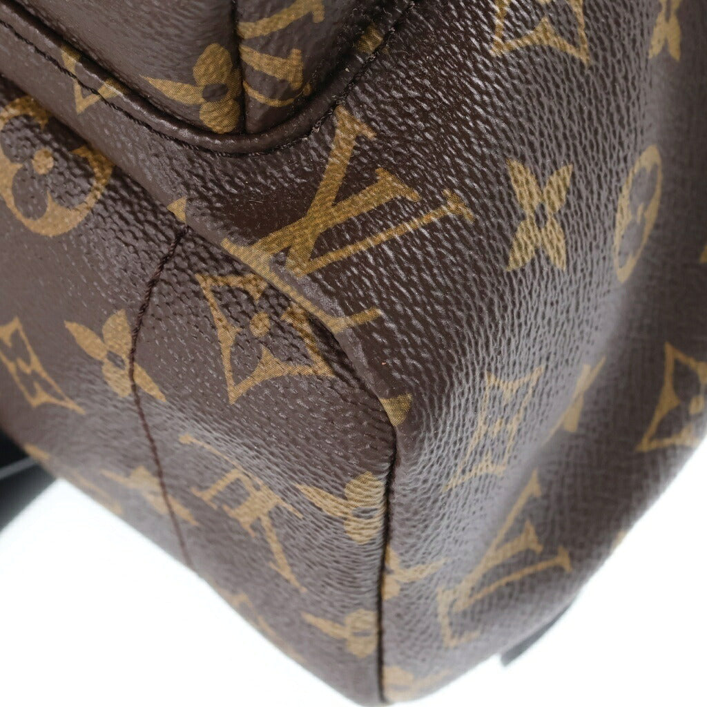 LOUIS VUITTON(ルイヴィトン) モノグラム パームスプリングスMM リュックサック バックパック ブラック×ブラウン レザー×PVC M41561 ゴールド金具