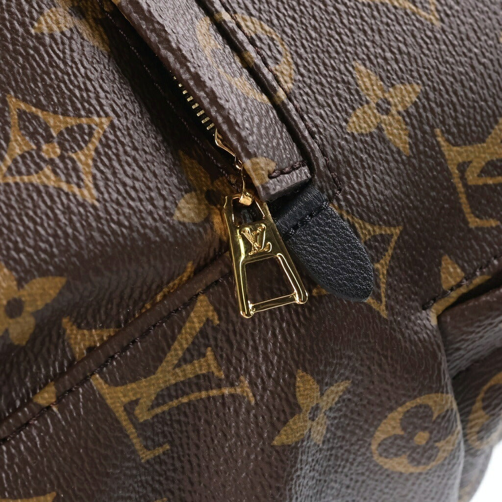 LOUIS VUITTON(ルイヴィトン) モノグラム パームスプリングスMM リュックサック バックパック ブラック×ブラウン レザー×PVC M41561 ゴールド金具
