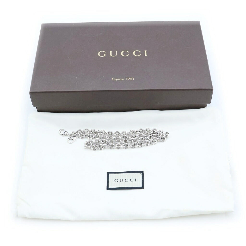 GUCCI(グッチ) レディロック チェーン ウォレット 長財布 シルバー金具 ターコイズブルー 331746