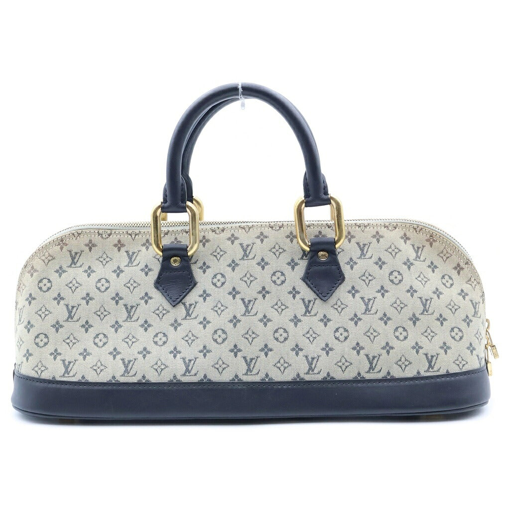 LOUIS VUITTON(ルイヴィトン) モノグラム ミニ アルマ ロン ハンドバッグ ブラック×ベージュ レザー×キャンバス M92205 ゴールド金具