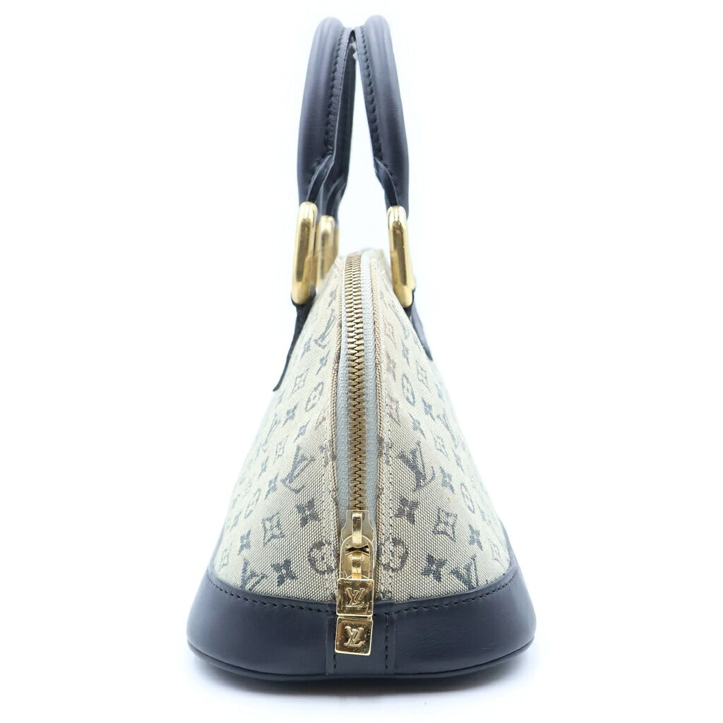 LOUIS VUITTON(ルイヴィトン) モノグラム ミニ アルマ ロン ハンドバッグ ブラック×ベージュ レザー×キャンバス M92205 ゴールド金具