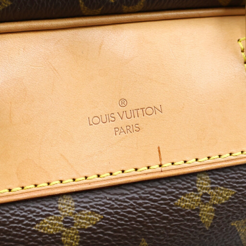 LOUIS VUITTON(ルイヴィトン) モノグラム ドーヴィル ハンドバッグ ブラウン レザー×PVC M47270 ゴールド金具