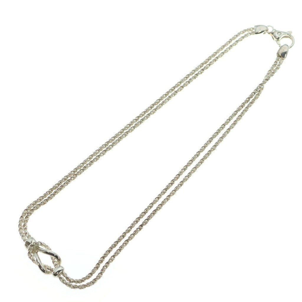 TIFFANY & Co.(ティファニー) ダブルロープ センターノット ネックレス シルバー ツイストチェーン SV925