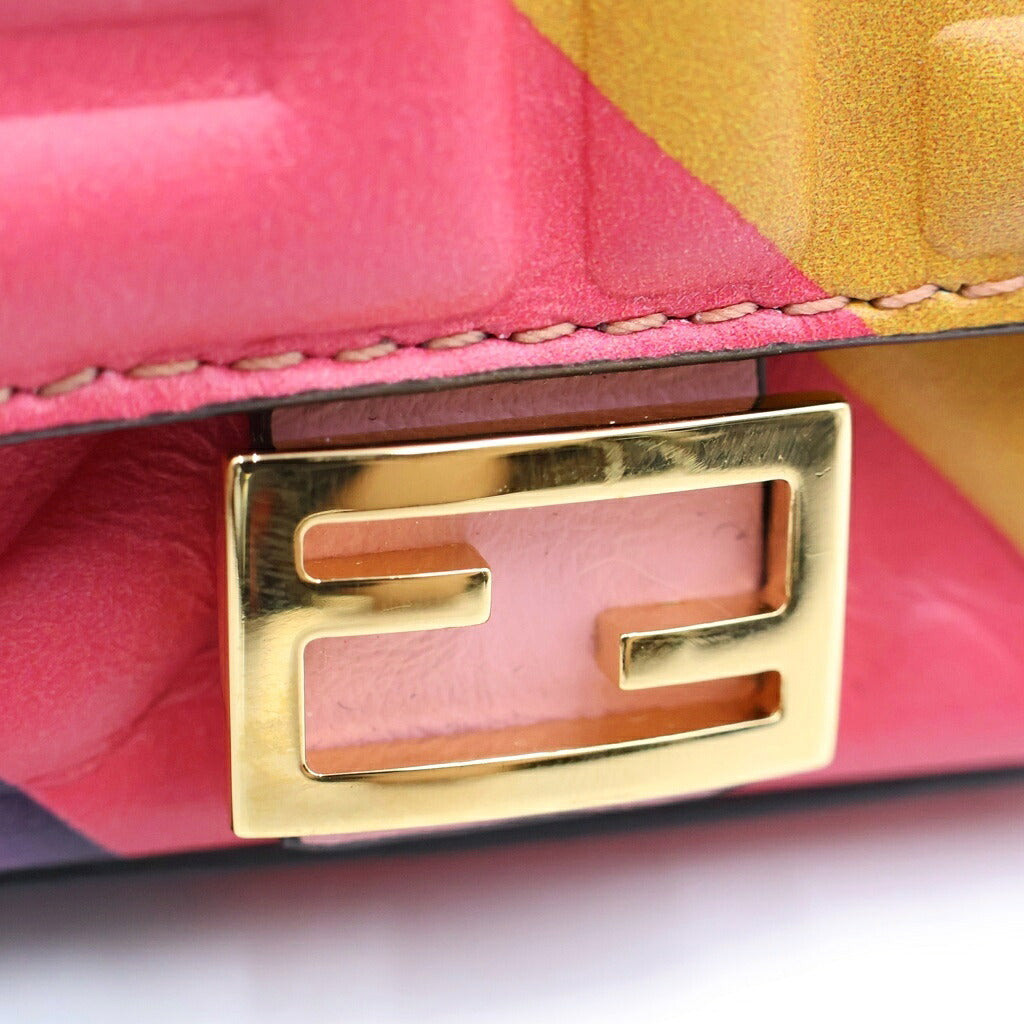 FENDI(フェンディ) ナノバゲット チェーンショルダーバッグ ミニバッグ 小物入れ マルチカラー 7AR844 ゴールド金具