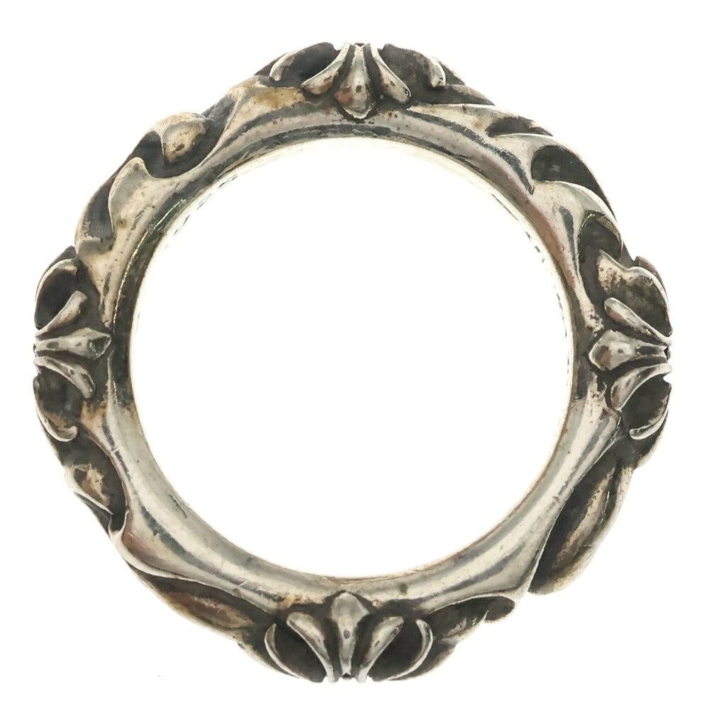 CHROME HEARTS(クロムハーツ) CROSS BAND P/SAP クロスバンド ピンクサファイア リング シルバー