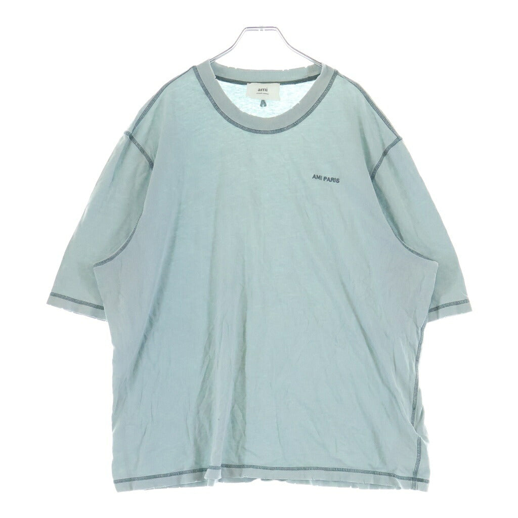 ami paris(アミパリス) ami alexandre mattiussi Tシャツ 半袖 カットソー コットン グレーブルー