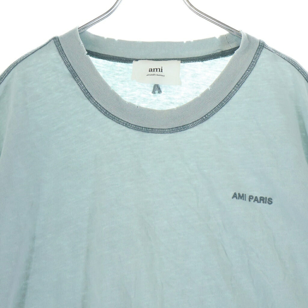 ami paris(アミパリス) ami alexandre mattiussi Tシャツ 半袖 カットソー コットン グレーブルー