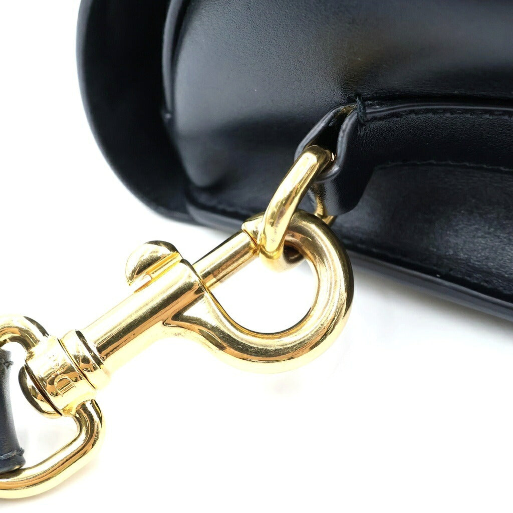 Christian Dior(クリスチャンディオール) ボビー ラージ ショルダーバッグ ブラック レザー ゴールド金具