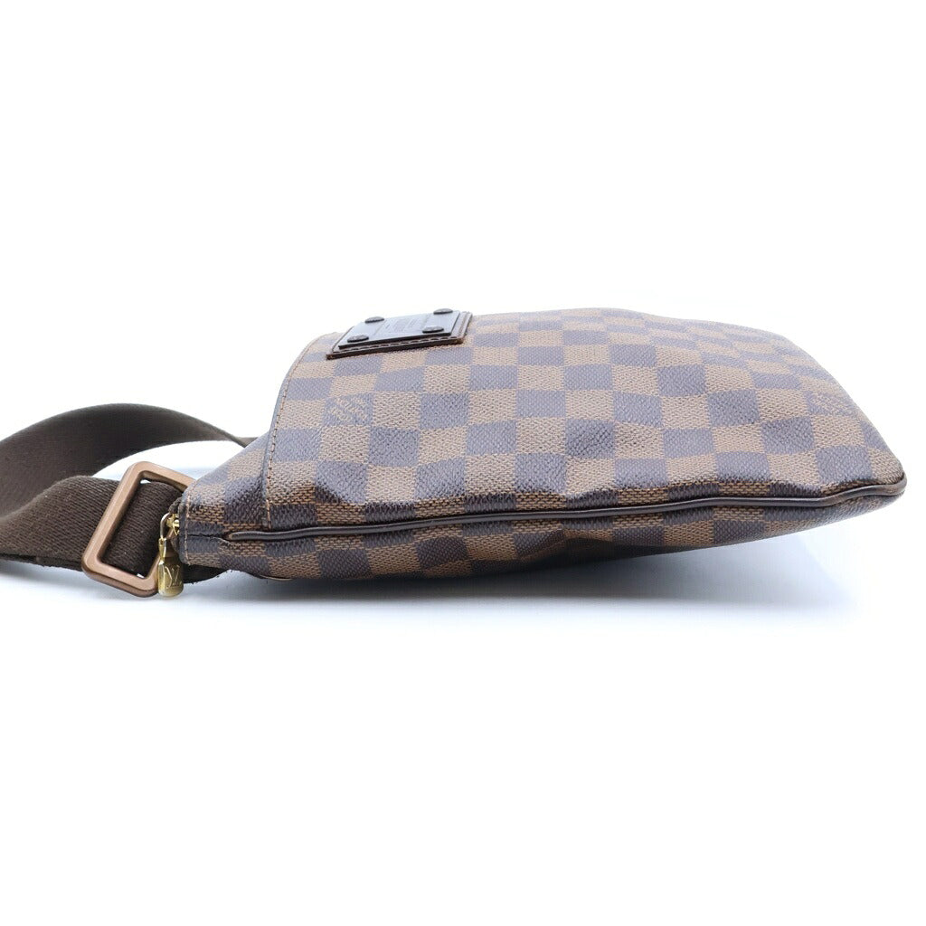 LOUIS VUITTON(ルイヴィトン) ダミエ ポシェット・プラット・ブルックリン ショルダーバッグ ブラウン PVC N41100 ブラウン金具