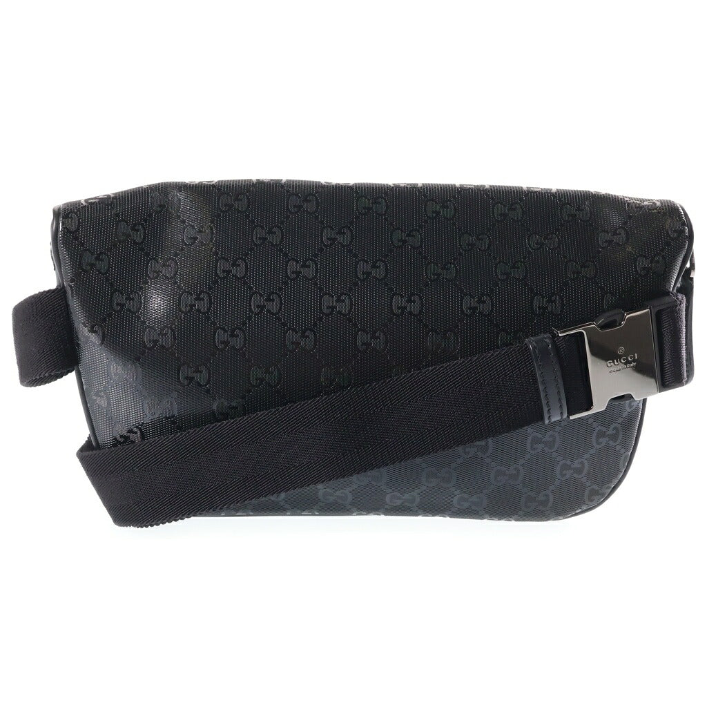 GUCCI(グッチ) GGインプリメ ベルトバッグ メッセンジャーバッグ ウエストポーチ PVCレザー ブラック 233269