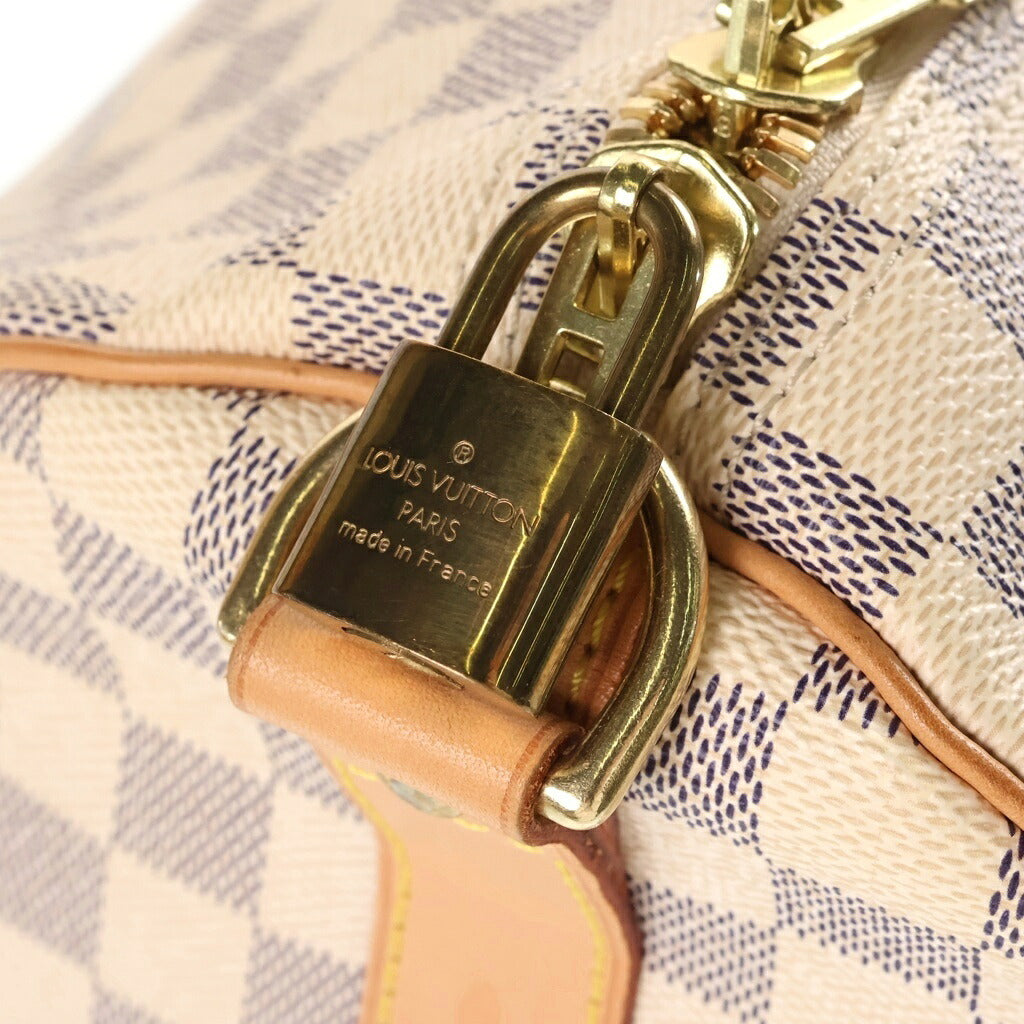 LOUIS VUITTON(ルイヴィトン) ダミエアズール キーポルバンドリエール55 トラベルバッグ ボストンバッグ ハンドバッグ ショルダーバッグ アイボリー レザー×PVC N41429 ゴールド金具