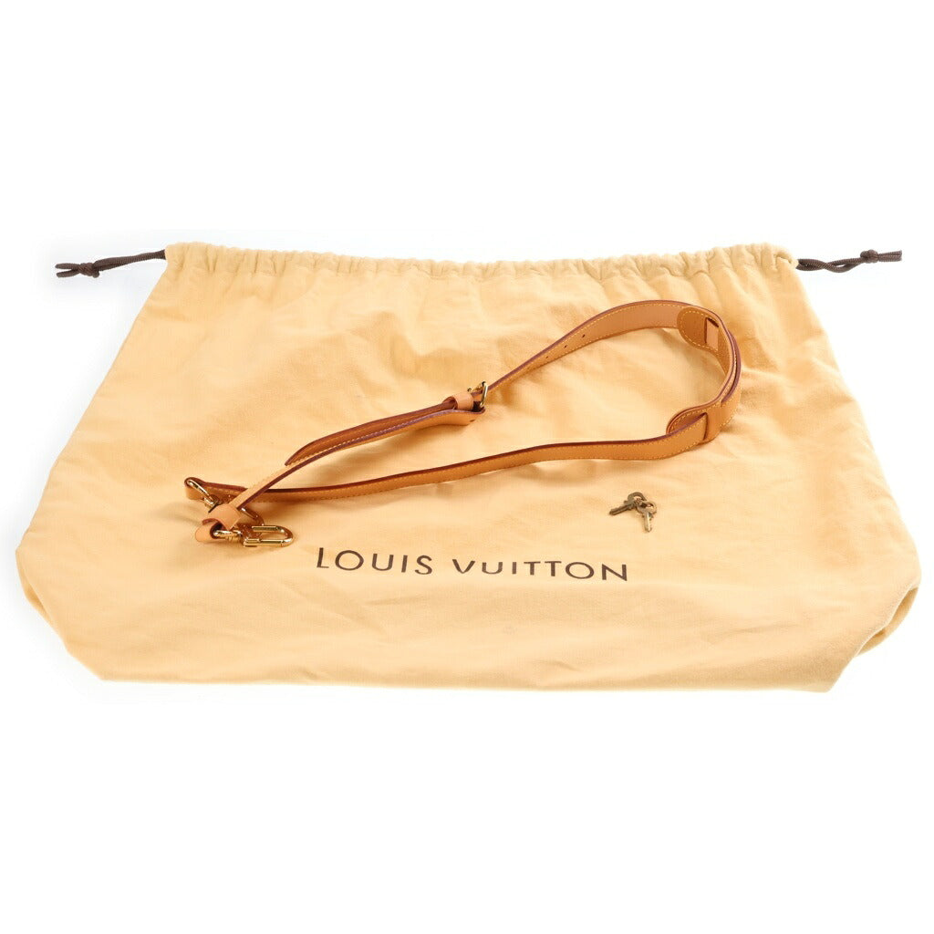 LOUIS VUITTON(ルイヴィトン) ダミエアズール キーポルバンドリエール55 トラベルバッグ ボストンバッグ ハンドバッグ ショルダーバッグ アイボリー レザー×PVC N41429 ゴールド金具