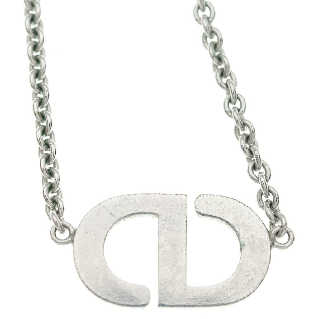 DIOR(ディオール) CDロゴ ラインストーン ネックレス ペンダント チェーン シルバー