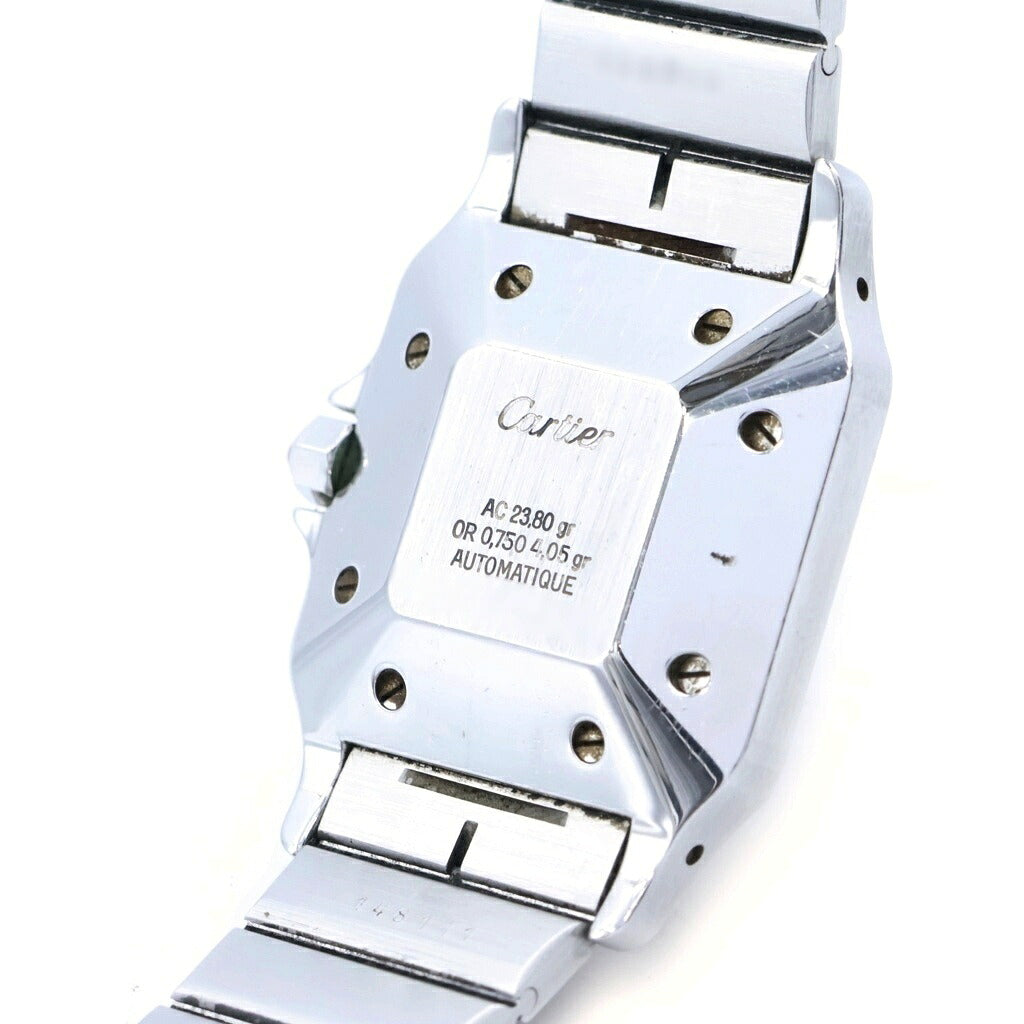 Cartier(カルティエ) サントス ガルベ LM バーガンディ文字盤 SS×YG/AT 自動巻き 腕時計