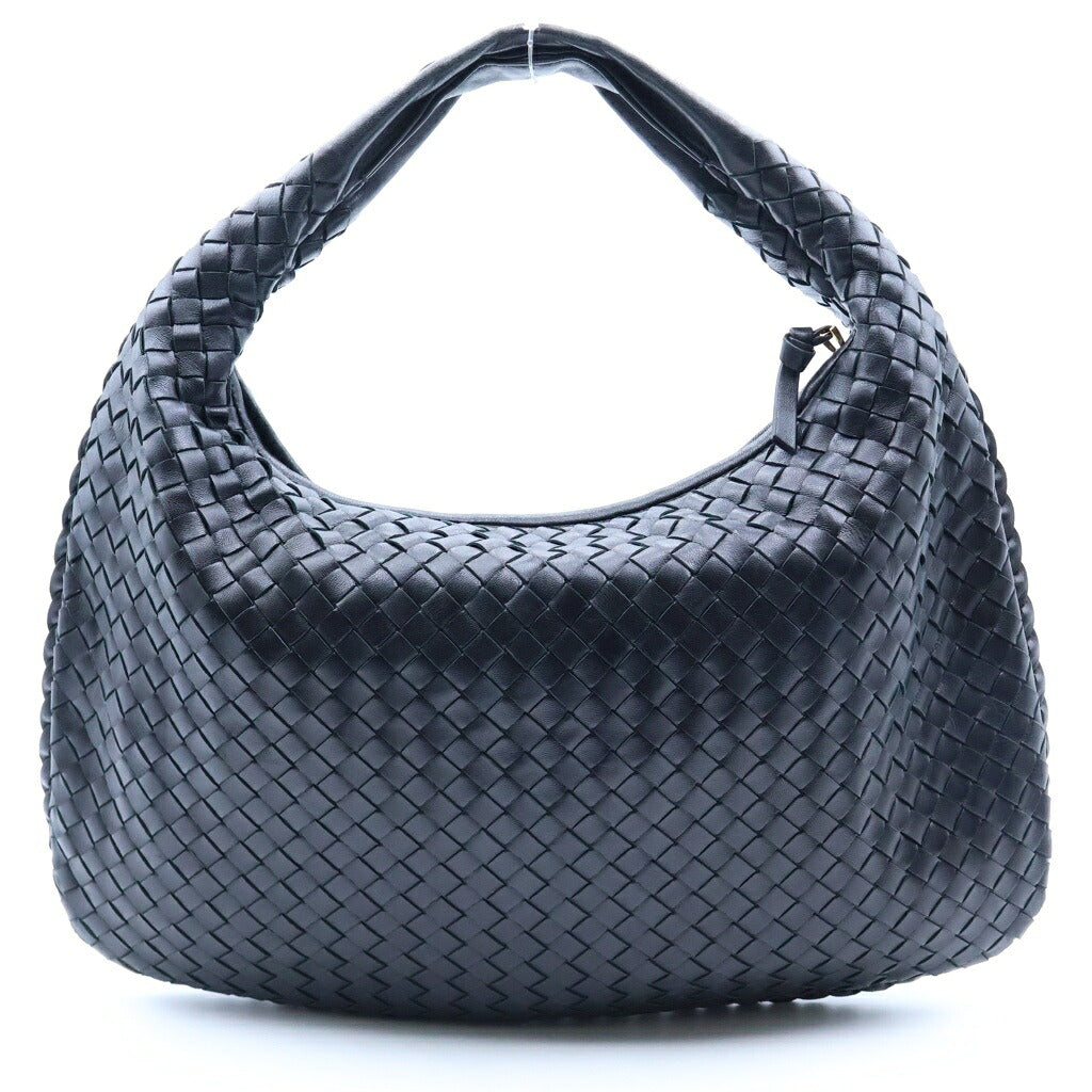 BOTTEGA VENETA(ボッテガヴェネタ) イントレチャート ホーボー ハンドバッグ ワンショルダーバッグ ブラック レザー 232499