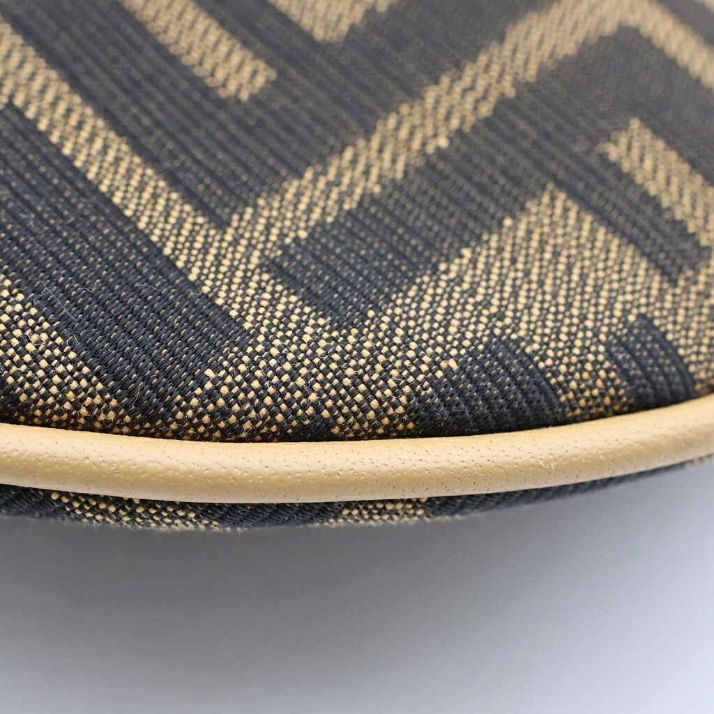 FENDI(フェンディ) ズッカ オイスター ワンショルダーバッグ ハンドバッグ ブラウン×ベージュ キャンバス×レザー 8BR248