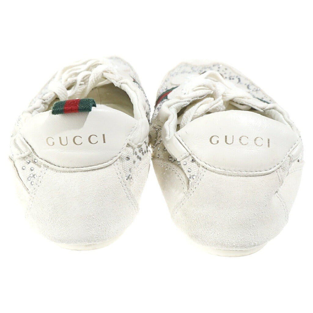 GUCCI(グッチ) シフト GG クリスタル スニーカー スリッポン ホワイト