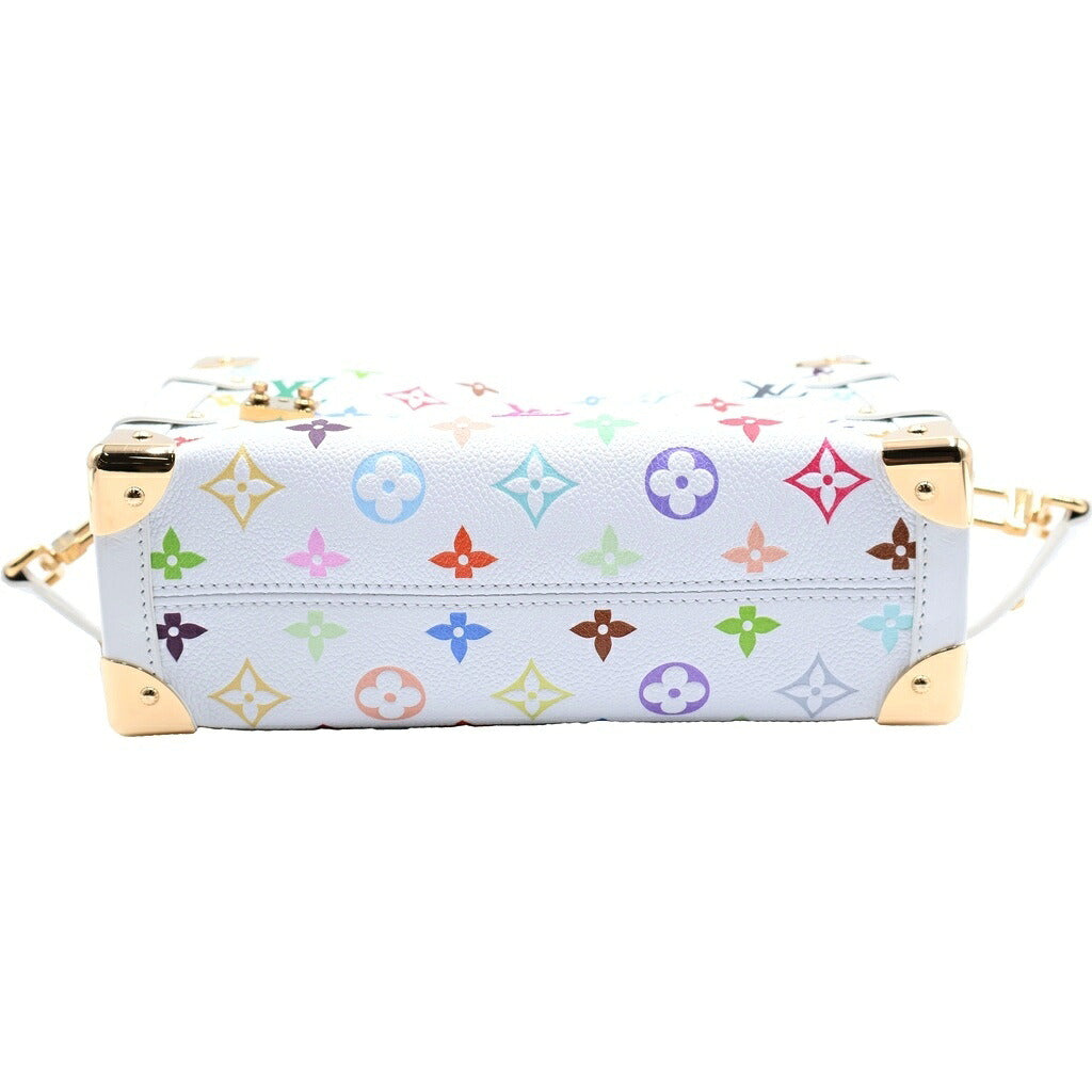 LOUIS VUITTON(ルイヴィトン) モノグラム・マルチカラー LV × TM サイドトランクMM ハンドバッグ ショルダーバッグ 2WAY ホワイト×マルチカラー PVC×レザー M14046 ICタイプ 箱