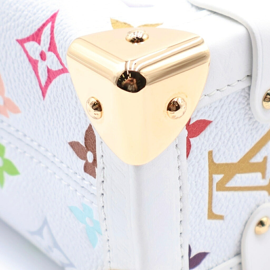 LOUIS VUITTON(ルイヴィトン) モノグラム・マルチカラー LV × TM サイドトランクMM ハンドバッグ ショルダーバッグ 2WAY ホワイト×マルチカラー PVC×レザー M14046 ICタイプ 箱