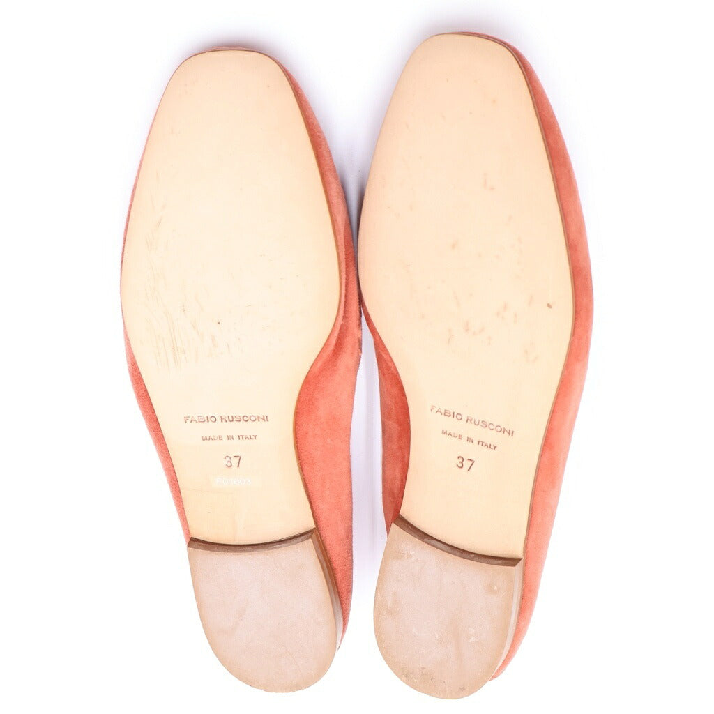 NO BRAND(ノーブランド) FABIO RUSCONI ホースビットローファー スエード ピンク