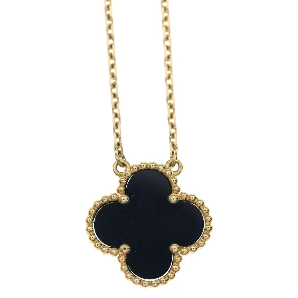 Van Cleef & Arpels(ヴァンクリーフアンドアーペル) ヴィンテージアルハンブラ ネックレス オニキス イエローゴールド 750YG VCARA45800