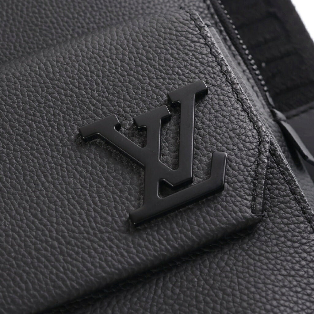 LOUIS VUITTON(ルイヴィトン) LVアエログラム パイロット・スリングバッグ ショルダーバッグ クロスボディバッグ ブラック レザー M23736 ICタイプ