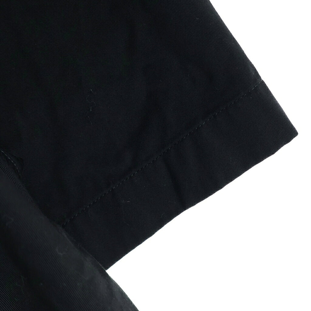 BALENCIAGA(バレンシアガ) バックテーピング ロゴプリント コットン 半袖シャツ ブラック 873355