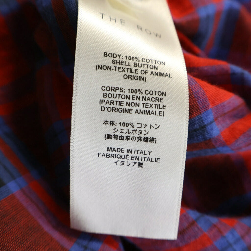 THE ROW(ザロウ) Nessonネッソン チェック柄シャツ レッド/ブルー 8740ーW3796