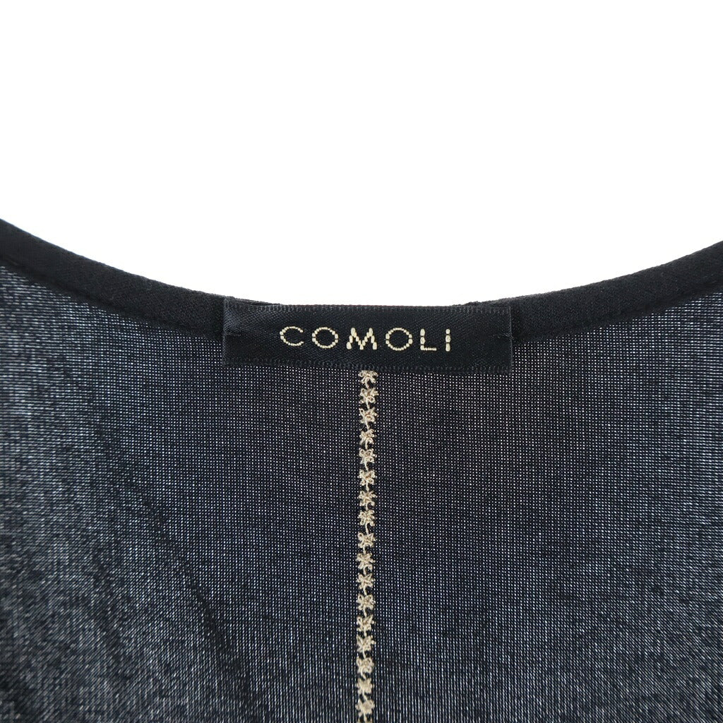COMOLI(コモリ) レーヨンノースリーブワンピースブラックレディース D01ーL2002