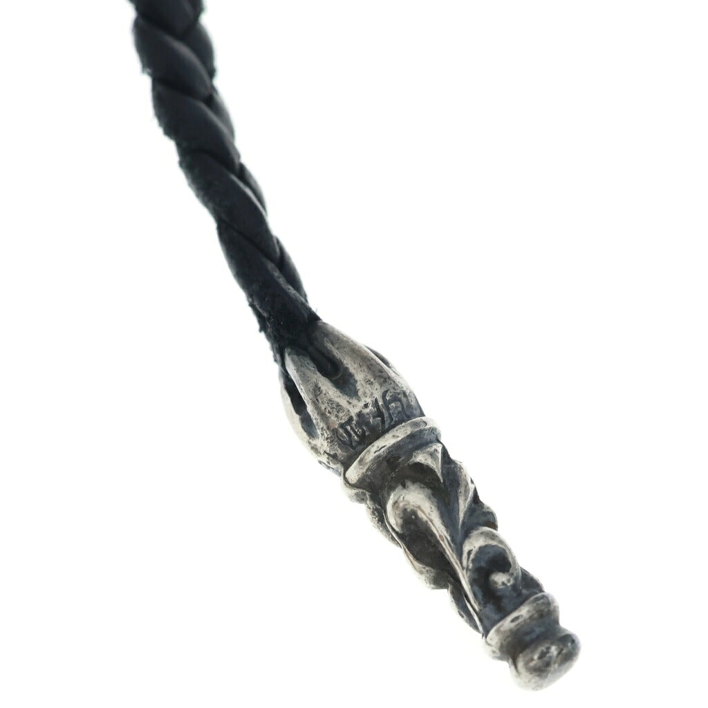 CHROME HEARTS(クロムハーツ) FILIG CROSS-XSM LB フィリグリークロスXS wレザーブレイド ネックレス SV925 シルバー
