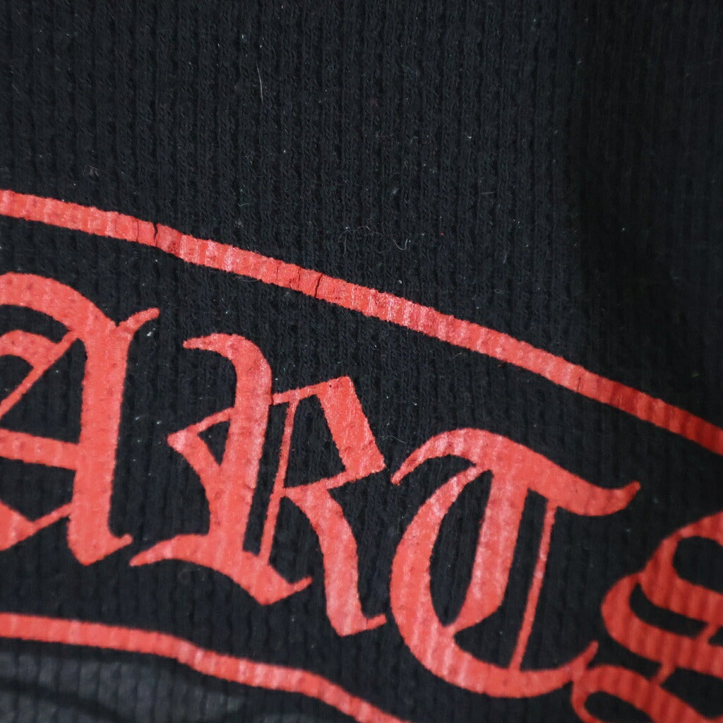 CHROME HEARTS(クロムハーツ) フローラルクロスプリント サーマル クルーネック ロングスリーブ 長袖Tシャツ カットソー ブラック