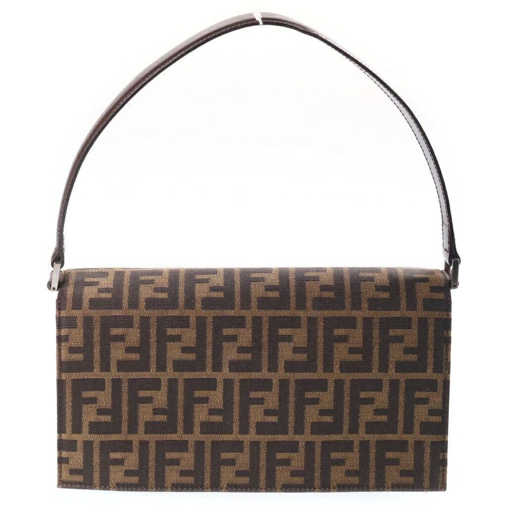 FENDI(フェンディ) ズッカ マンマバケット ハンドバッグ ワンショルダーバッグ ブラウン キャンバス×レザー 0915887991