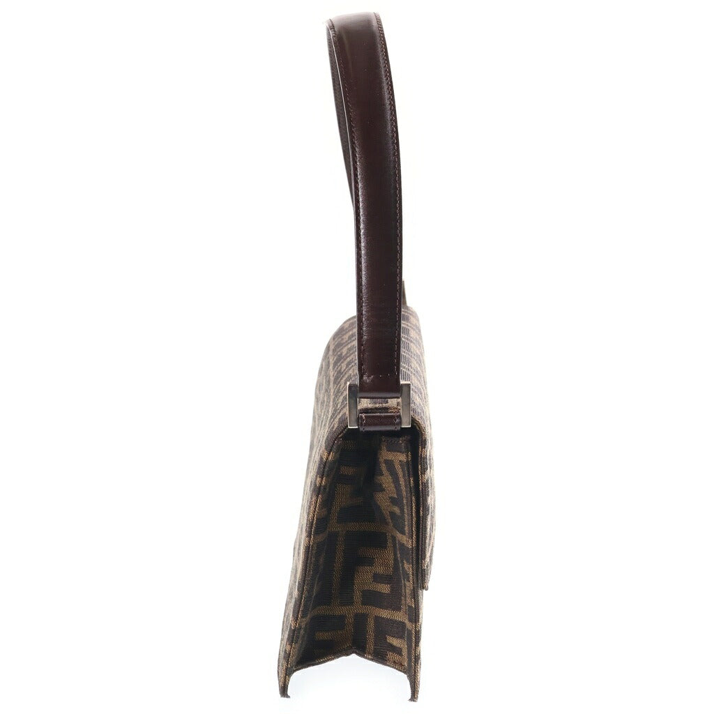 FENDI(フェンディ) ズッカ マンマバケット ハンドバッグ ワンショルダーバッグ ブラウン キャンバス×レザー 0915887991