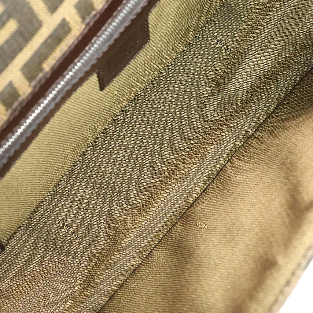 FENDI(フェンディ) ズッカ マンマバケット ハンドバッグ ワンショルダーバッグ ブラウン キャンバス×レザー 0915887991