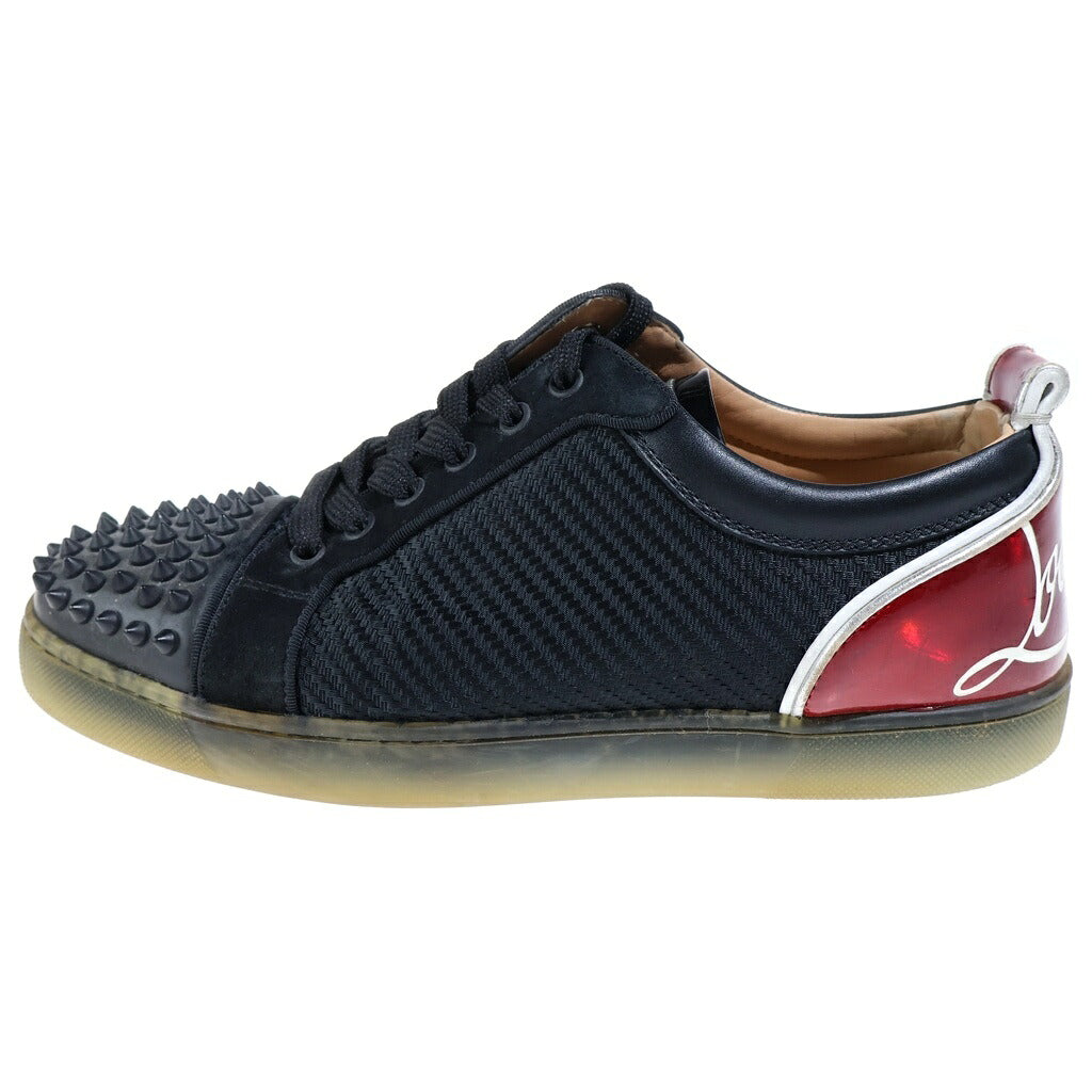 CHRISTIAN LOUBOUTIN(クリスチャンルブタン) ファン ルイス ジュニア スパイク スタッズ フラットローカットスニーカー ブラック