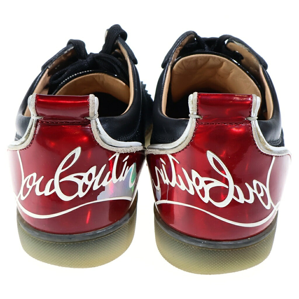 CHRISTIAN LOUBOUTIN(クリスチャンルブタン) ファン ルイス ジュニア スパイク スタッズ フラットローカットスニーカー ブラック