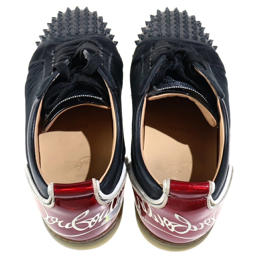 CHRISTIAN LOUBOUTIN(クリスチャンルブタン) ファン ルイス ジュニア スパイク スタッズ フラットローカットスニーカー ブラック