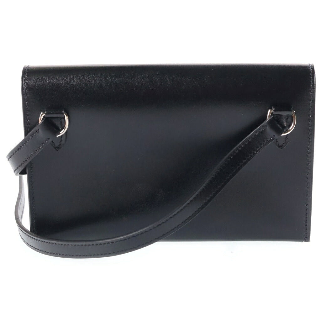 HERMES(エルメス) ナップトゥーゴー ショルダーバッグ ボックスカーフ シルバー金具 ブラック K刻印